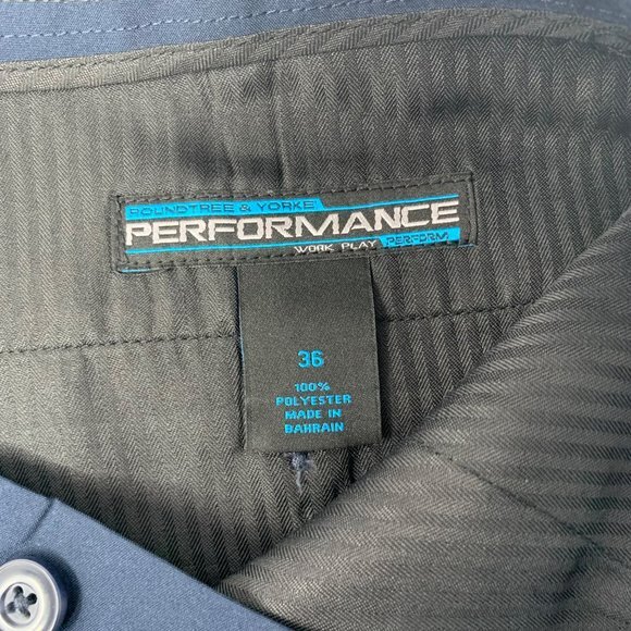 Roundtree & Yorke Navy Blue Work Play Perform Flat Front Men's‎ Shorts Size W36 - Picture 3 of 8